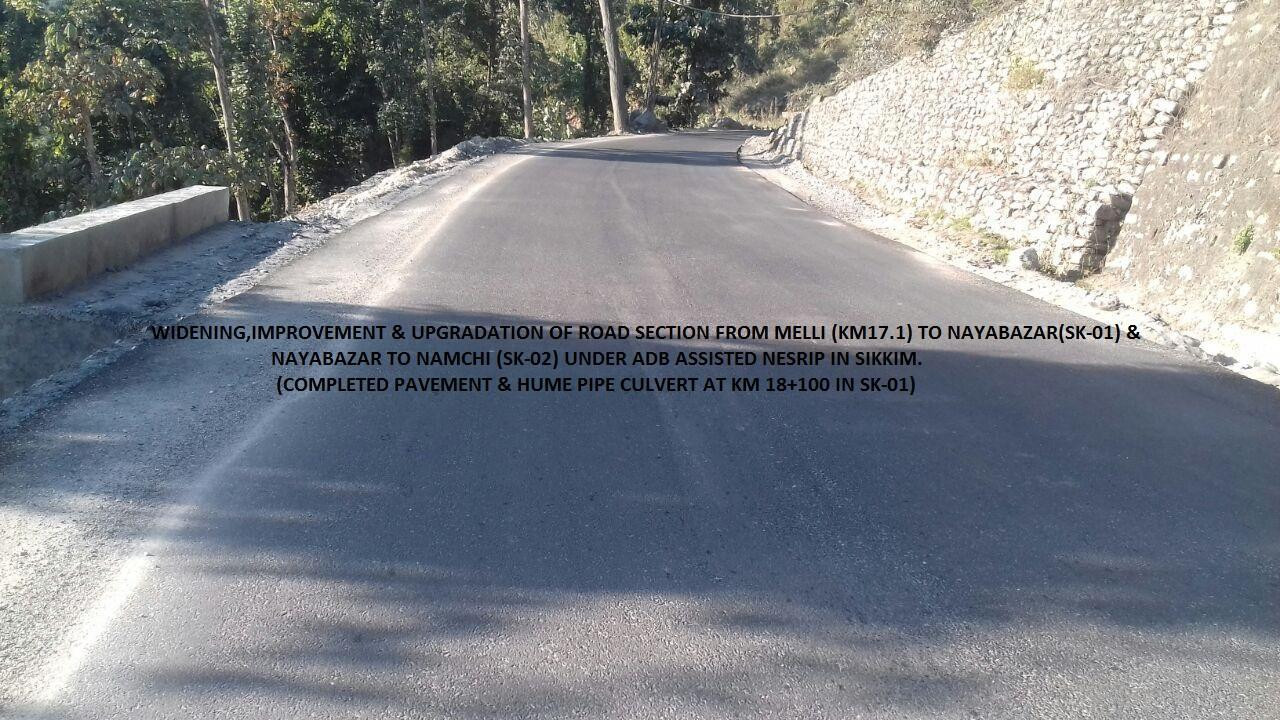 Completed Pavement and Hume Pipe Culvert at SK-01 in Sikkim